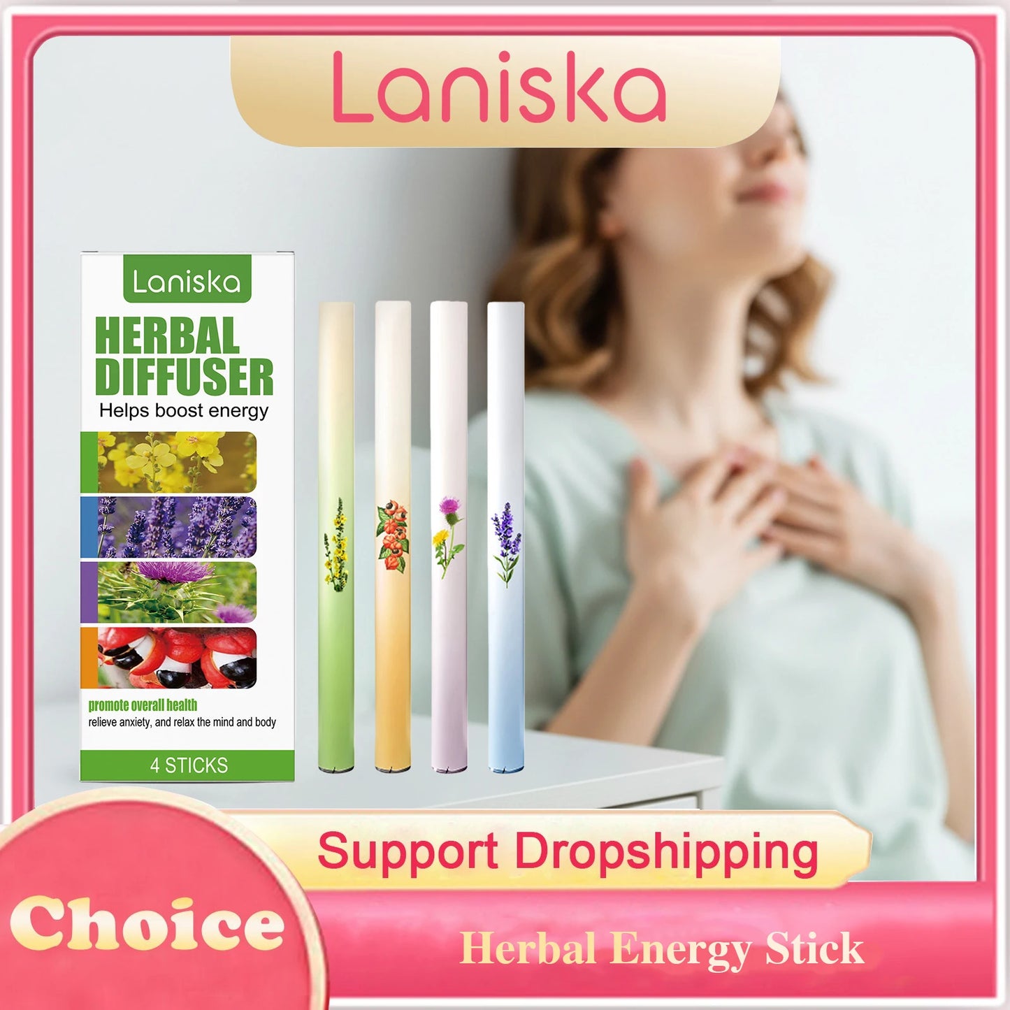 Herbal Lung Purifier Breath Refresh Stick 4pcs | Nasal Relief
