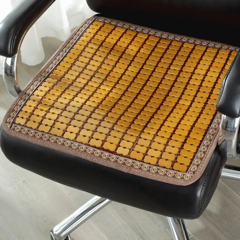 Bamboo Cool Seat Mat – Breathable Car Chair & Sofa Cushion