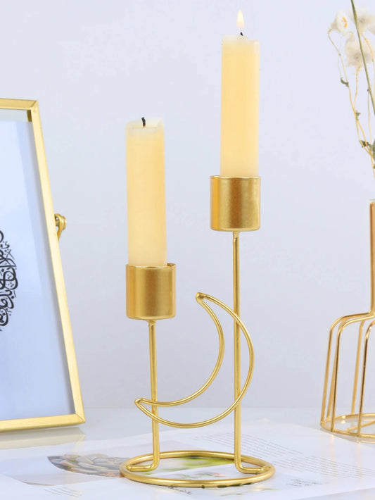 Iron Candle Holder Modern Single-head Candlestick Stand Wedding Dinning Table Decorating Dinner Party Candle Holder Decoration Peaceful Pleasures Health and Wellness
