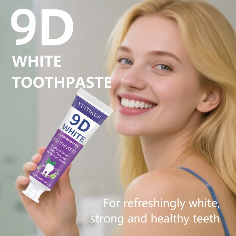 YUITIKUE 9D Hydroxyapatite Toothpaste 100g - Purple Mint, Deep Cleaning & Teeth Brightening, Fresh Breath for Confident Smile Peaceful Pleasures Health and Wellness