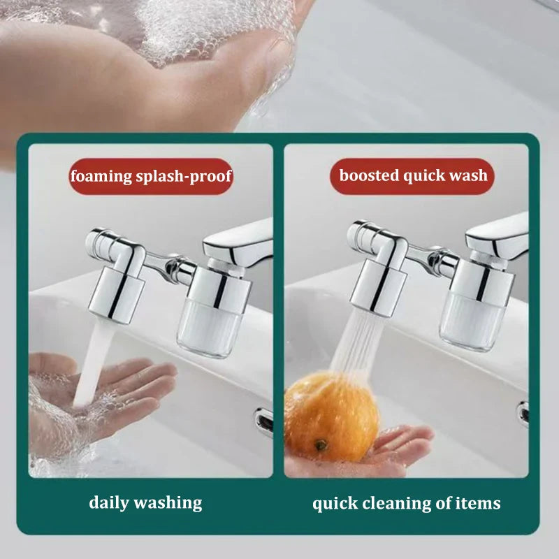 1080° Rotating Faucet Aerator Extender – Kitchen & Bathroom