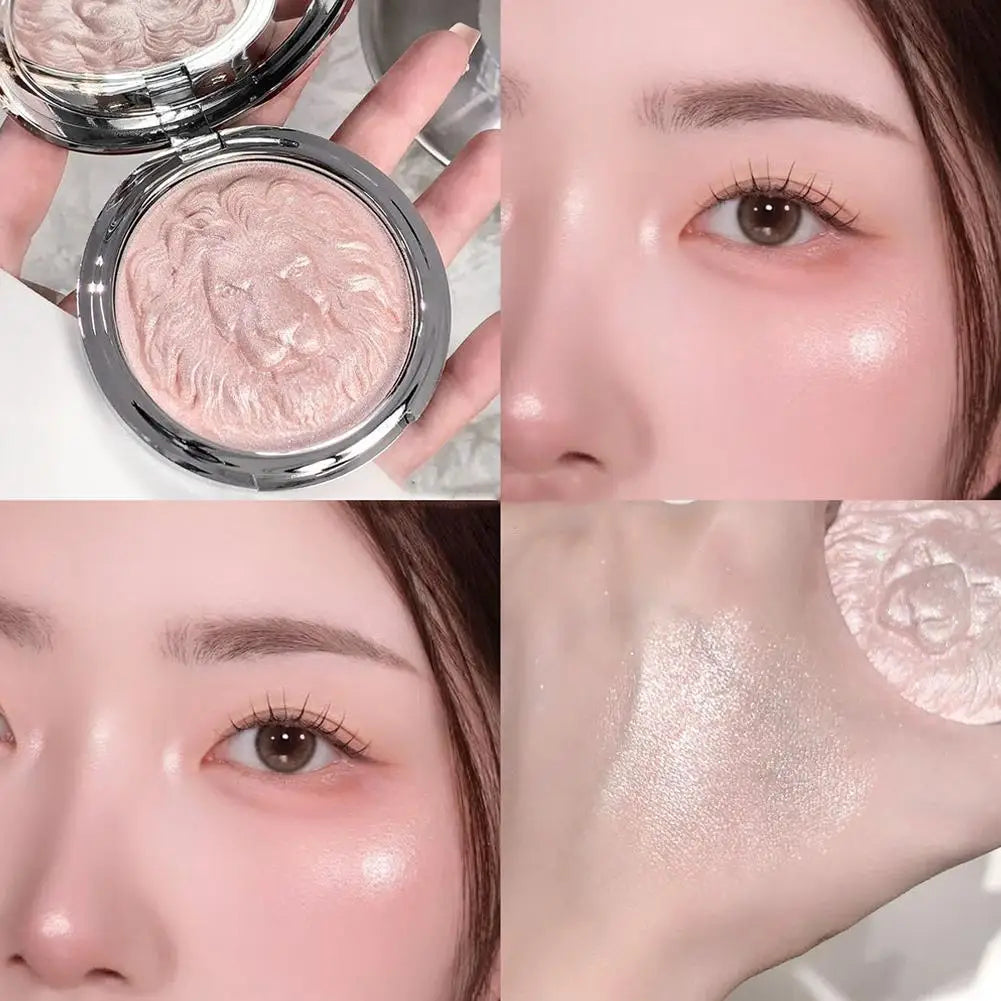 Moonlight White Highlighter Palette Shimmer Diamond Brighten Contour Blush Natural Long-lasting Daily Face Makeup Cosmetics Peaceful Pleasures Health and Wellness Rose Gold