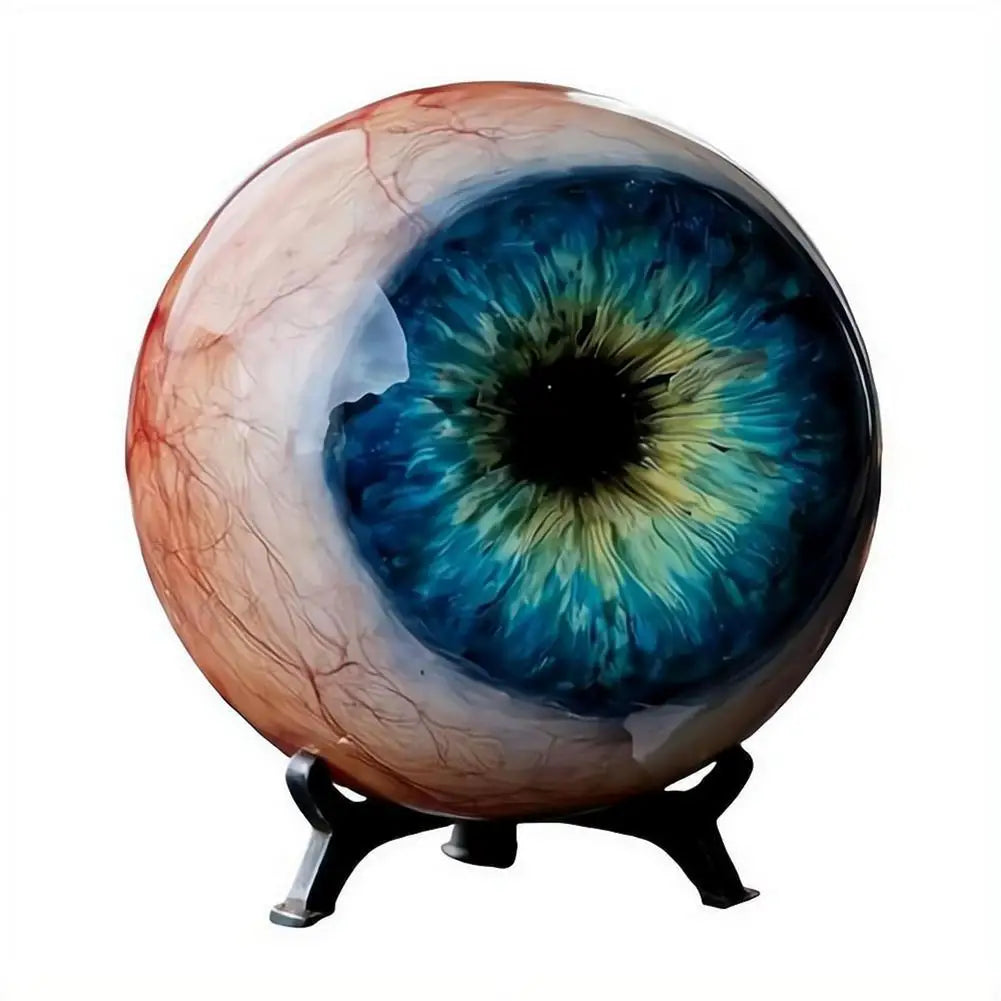 3D Resin Eyeball Figurine – Gothic Cat Pupil Desktop Ornament