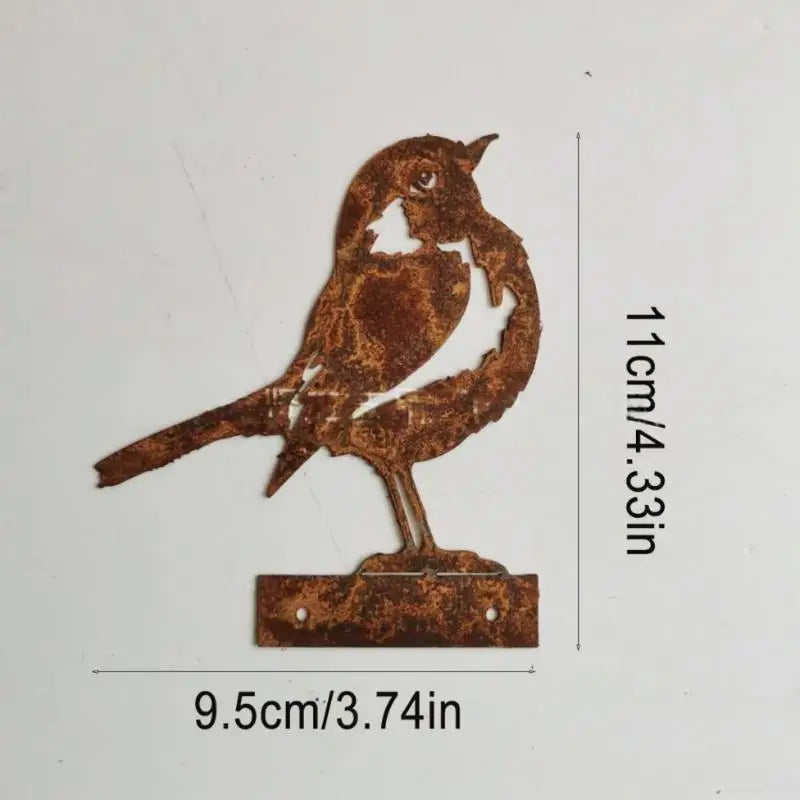 Rust Metal Bird Wall Art | Garden & Home Décor Ornament
