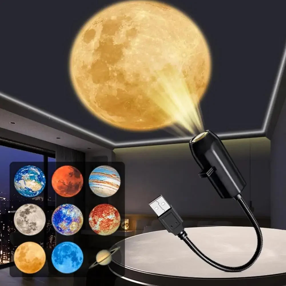 USB Plug-in Projection Lamp Planet Christmas Halloween Theme Replacement Light For Bedroom Ceiling Decor Peaceful Pleasures Health and Wellness