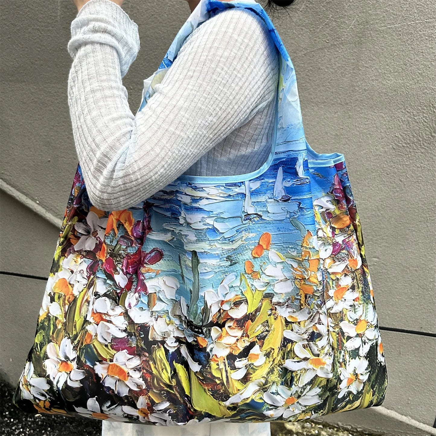 Large Foldable Reusable Nylon Shopping Bag – Travel Tote