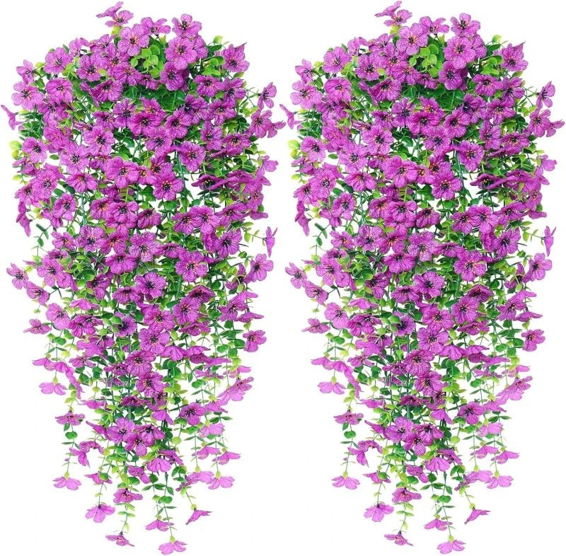Artificial Morning Glory Vine Flowers – Wedding & Home Decor Artificial Flower Vine Peaceful Pleasures Health and Wellness color 8 3pcs