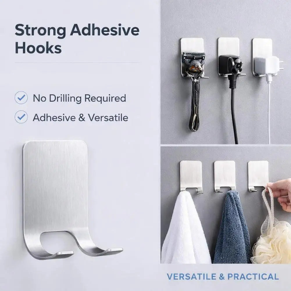 Adhesive Razor Holder – Stainless Steel Wall Mount Shaver Rack