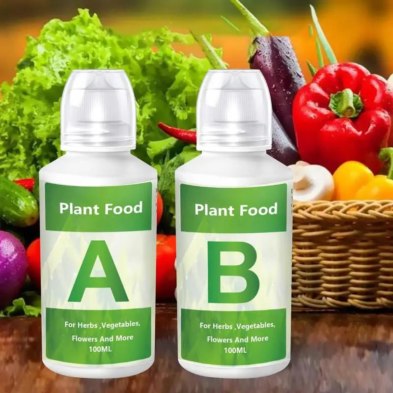Fertilizer AB Two Part Set Hydroponic Garden Plant Food Plant Fertilizer For Flowers Vegetables Grass Nutrients Garden supplies Peaceful Pleasures Health and Wellness
