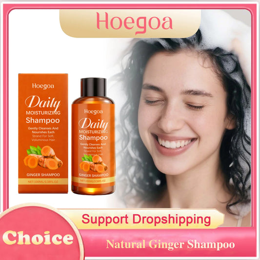 Natural Ginger Shampoo Anti Hair Loss Thickening Gentle Cleansing Repair Damaged Dry Hair Oil Control Smooth Hair Growth Shampoo Peaceful Pleasures Health and Wellness