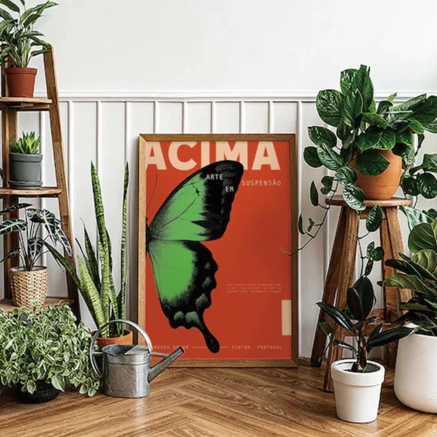 Mid Century Modern Butterfly Canvas Wall Art Print | Home Décor