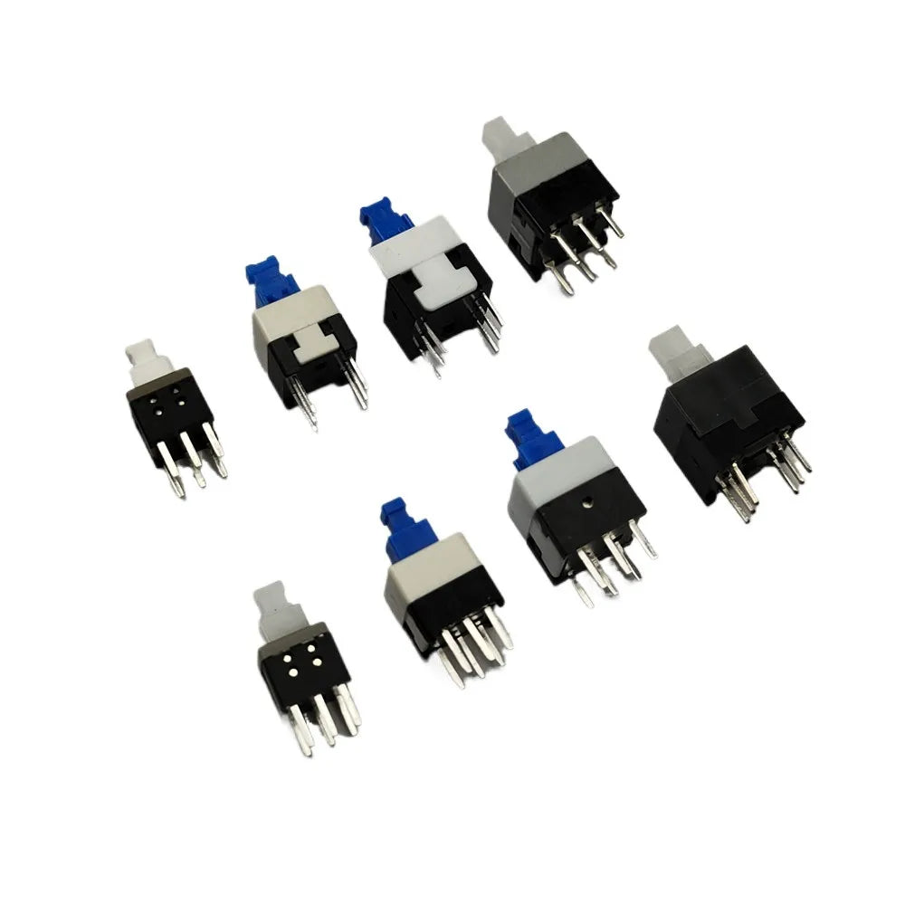 60PCS/LOT 8.5x8.5 8x8 7x7 5.8x5.8mm Self-Locking/Unlocked Push Tactile Power Micro Switch Kit 6 Pin Button Switches Peaceful Pleasures Health and Wellness