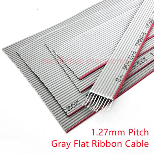 1/2/5/10Meter 6P/8/10/14/16/20/26/30/34/40/50/60 Pin 1.27mm Pitch Gray Flat Ribbon Cable 28 AWG Wire For 2.54mm FC IDC Connector Peaceful Pleasures Health and Wellness