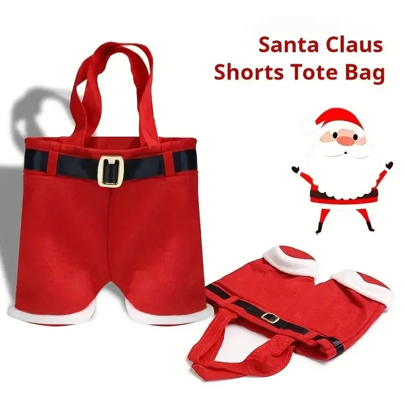 Christmas Santa Gift Bags | Reusable Candy Treat & Wine Tote