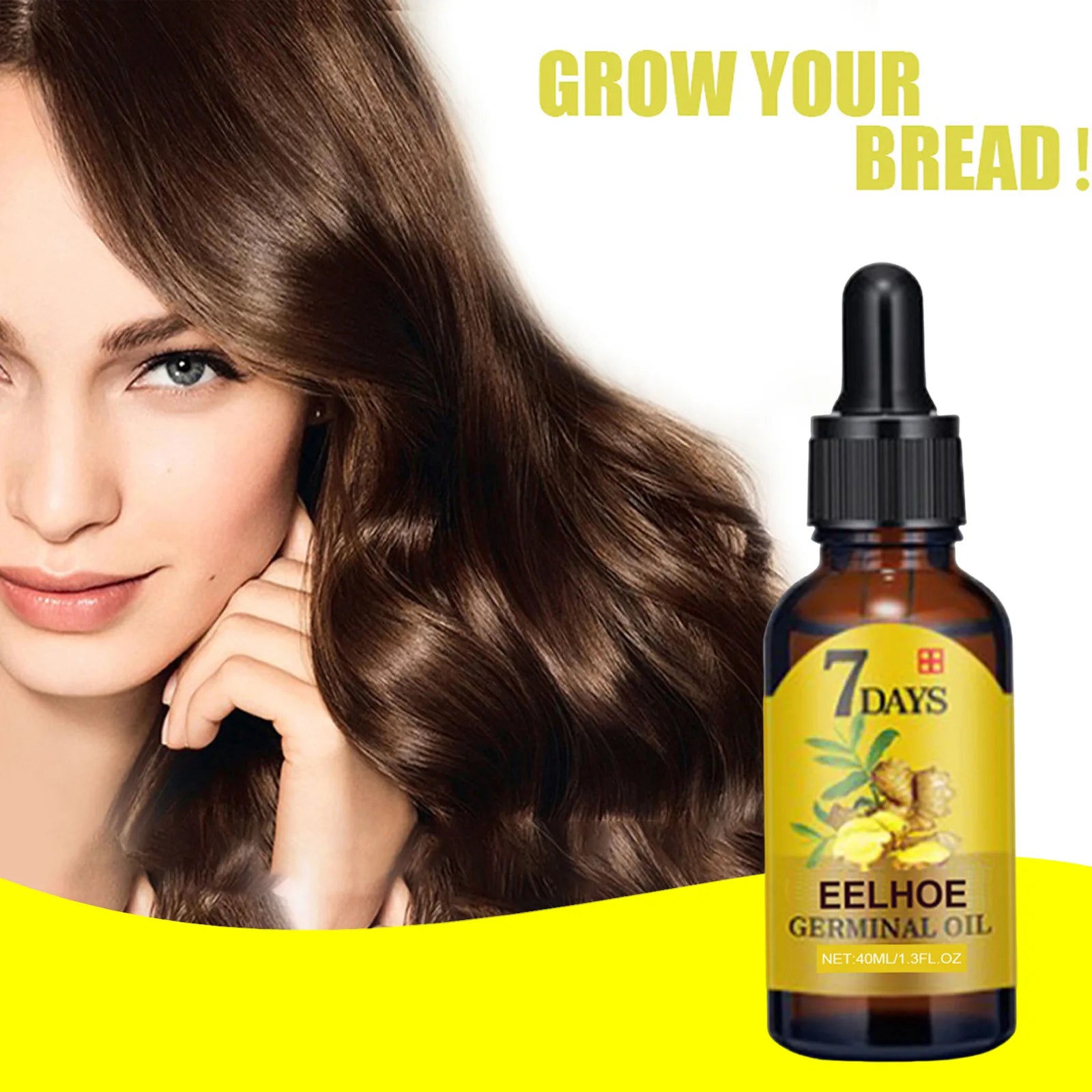 EELHOE Ginger Hair Growth Oil | Anti Hair Loss Scalp Treatment Hair Growth Oil Peaceful Pleasures Health and Wellness