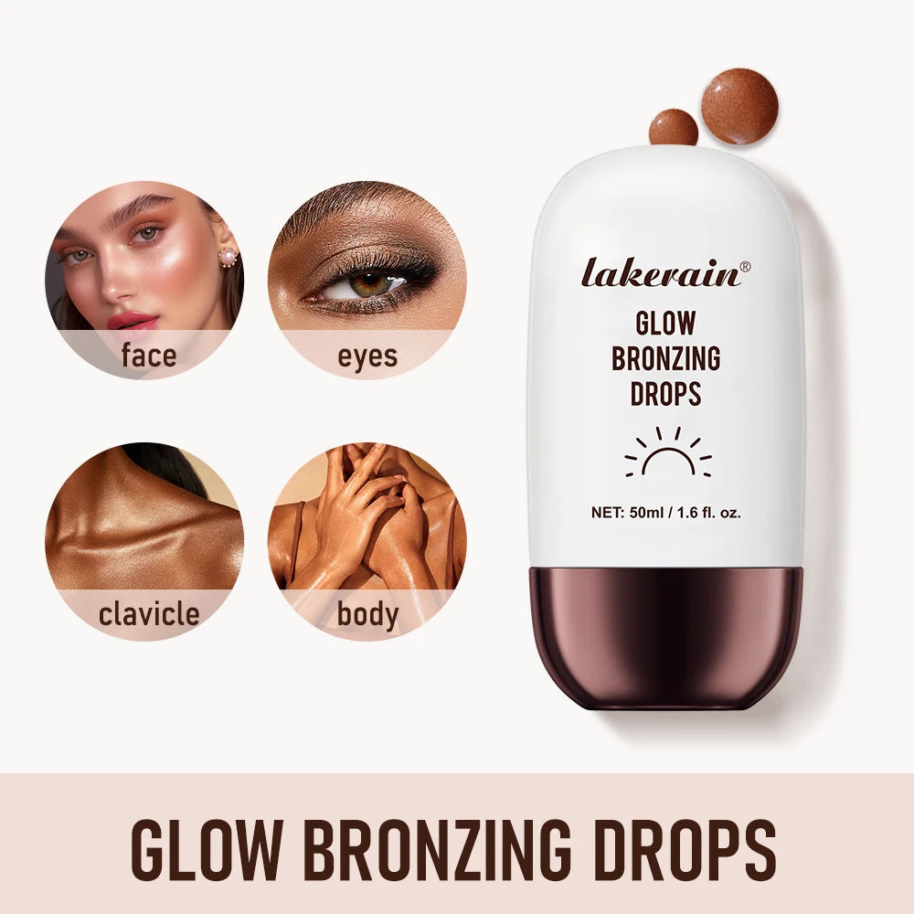 Glow Bronzing Drops Face Peptide Serums Liquid Bronzer Cream Hydrating Makeup For An Everyday Radiant Glow Summer Glow Peaceful Pleasures Health and Wellness