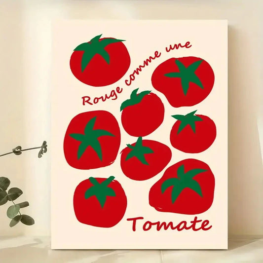 Red Tomatoes Canvas Wall Art Print | Kitchen & Dining Decor Canvas Wall Art Peaceful Pleasures Health and Wellness