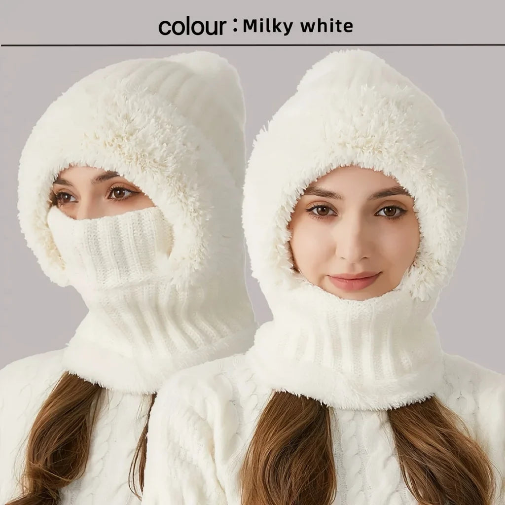 Knitted Balaclava Hat Scarf Mask – Windproof Full Face Winter Cap
