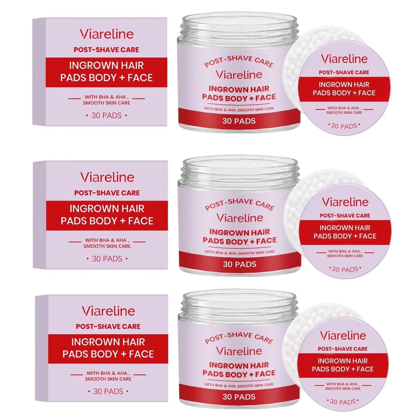 After Shave Toner Pads – Hydrating Anti-Ingrown Hair 30 Pcs