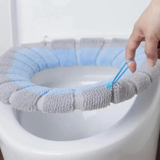 Toilet Seat Cushion Thick Seat Cover Seasonal Universal Household Toilet Seat Toilet Seat Gasket Knitted Toilet Seat Cushion New Peaceful Pleasures Health and Wellness