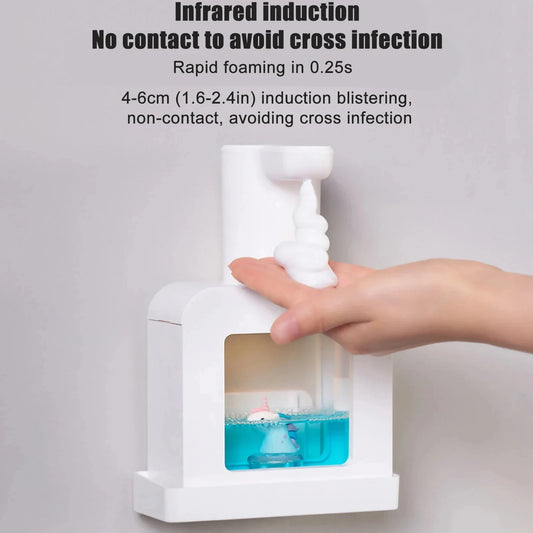 New Automatic Soap Dispenser Cute Pet Contact Free Hand Sanitizer USB Charging 400ml Liquid Dispensers Wash Handtizer Personal Peaceful Pleasures Health and Wellness