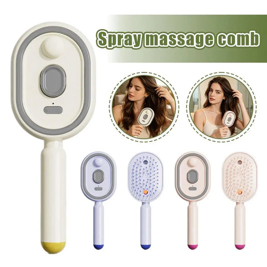 2-in-1 Electric Spray Massage Comb | Ion Hair Care Tool Electric Hair Comb Oasis Select
