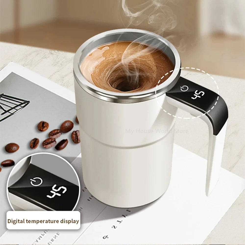 Self Stirring Coffee Cup | Rechargeable Magnetic Mixer 380ml Self Stirring Mug Peaceful Pleasures Health and Wellness 380ml stirring mugs 301-400ml