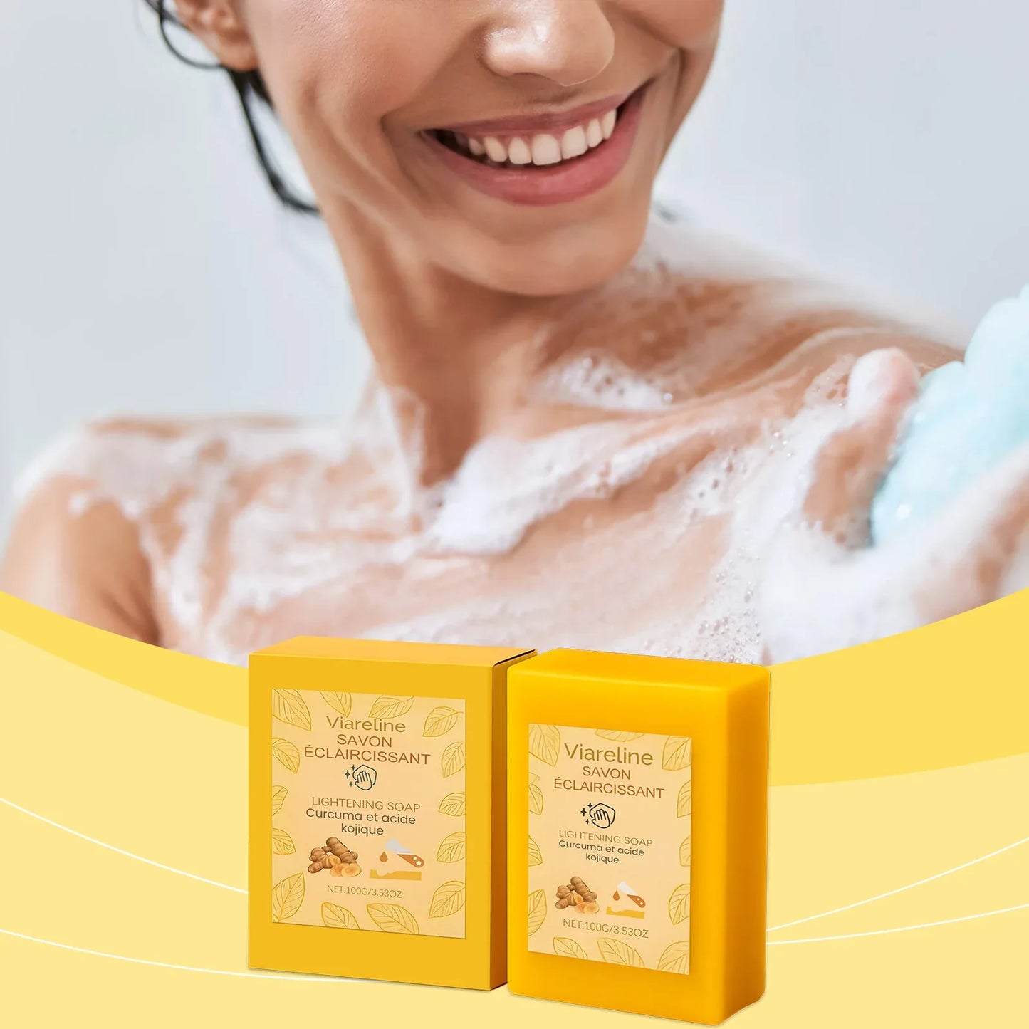 Viareline Kojic Acid Turmeric Soap – Even Skin Tone 100g