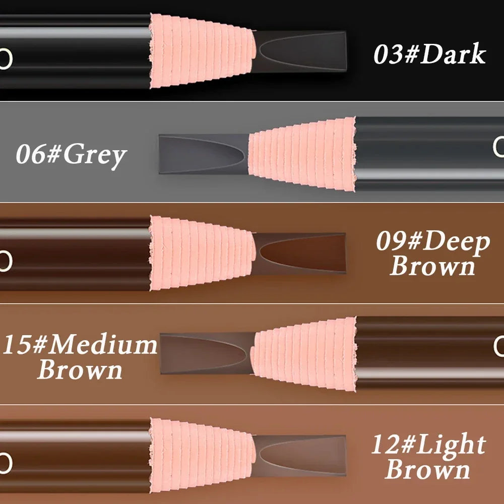 5PCS Professional Microblading Pencil Permanent Eyebrow Pencil Tattoo Waterproof Art Tint Makeup Eye Brow Pen Enhancers Cosmetic Peaceful Pleasures Health and Wellness