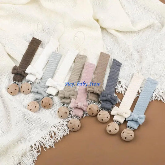 Bow Pacifier Chain Clip Holder – Safe Gift for Infants Pacifier Clip Peaceful Pleasures Health and Wellness