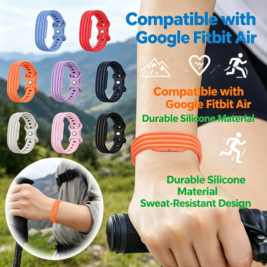 Silicone Sport Band For Google Fitbit Air Portable Fitness Tracker Band Adjustable Buckle Replacement Straps for Everyday Wear Peaceful Pleasures Health and Wellness