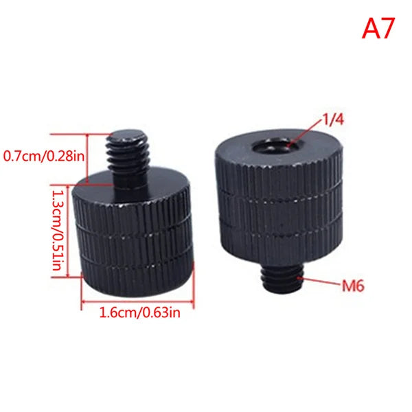 1/4" & 3/8" to M4–M10 Thread Conversion Screw Mount Adapter