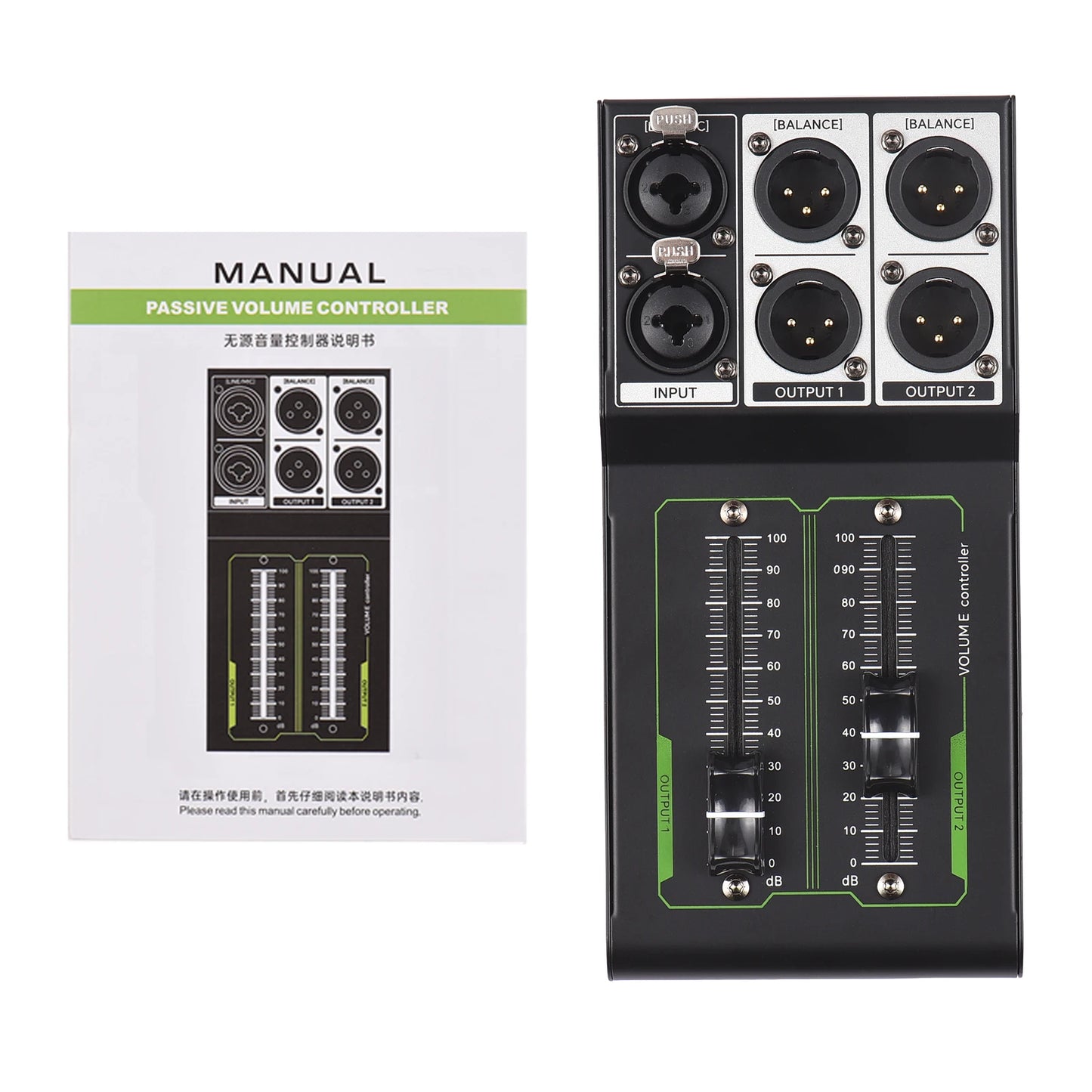 Metal Precise Sound Adjuster Plug Play Stereo XLR Input Output