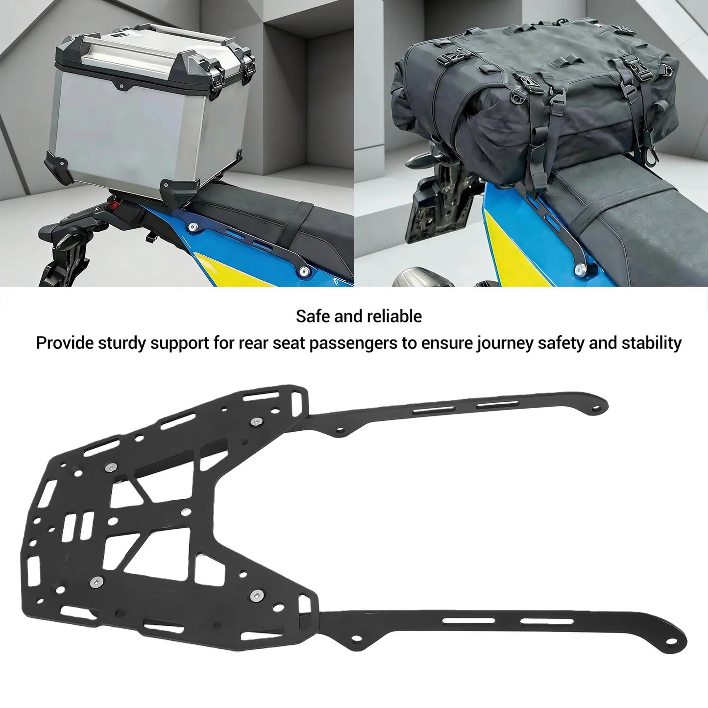 Aluminum Rear Luggage Rack for Yamaha Ténéré 700 XTZ700 2019–2025