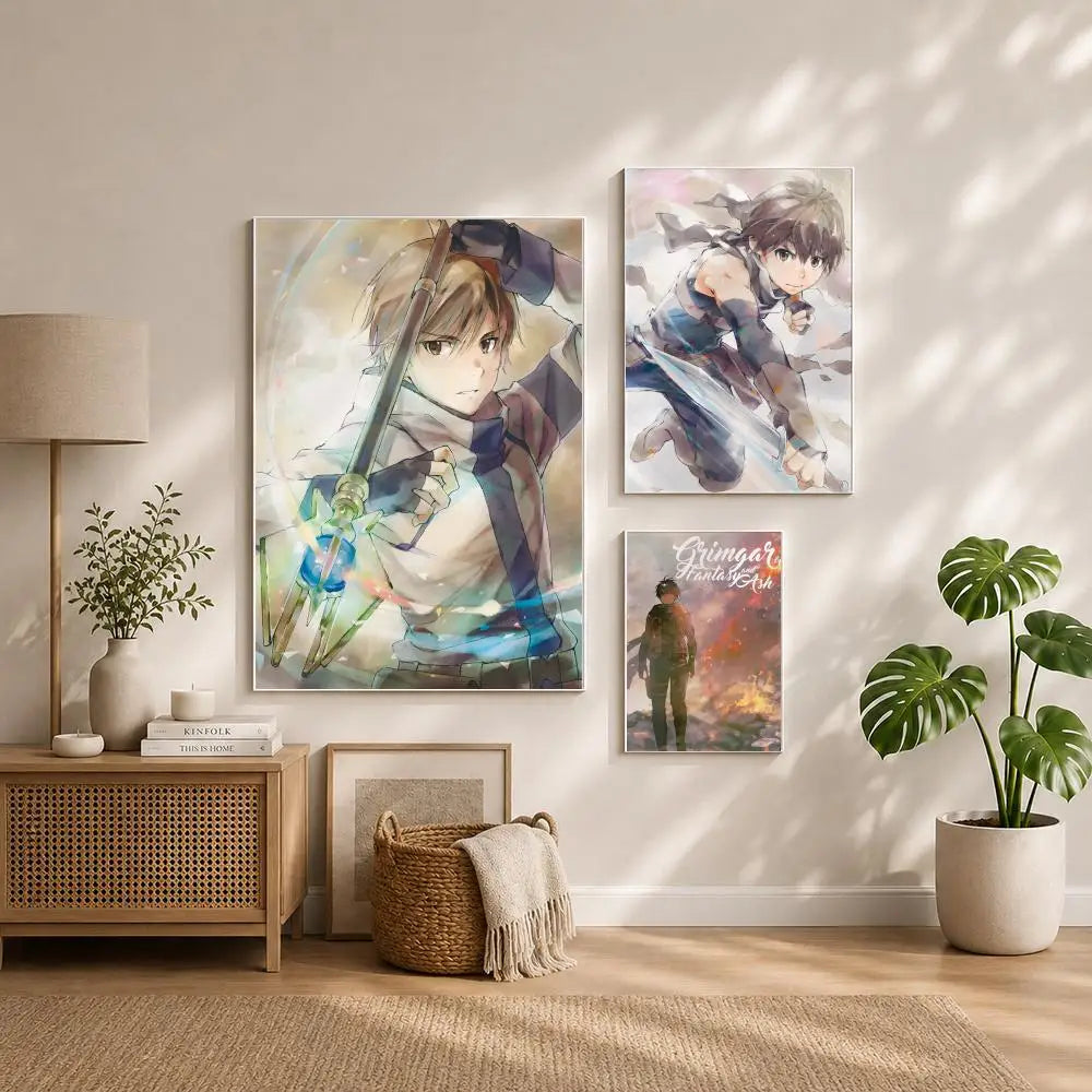 Grimgar of Fantasy & Ash Anime Poster – HD Waterproof Wall Art Anime Wall Poster Peaceful Pleasures Health and Wellness