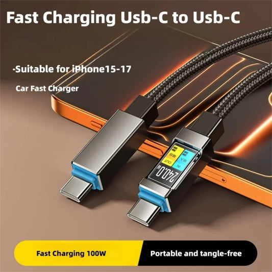 100W USB-C to USB-C Fast Charging Cable | iPhone & Samsung USB-C Charging Cable Peaceful Pleasures Health and Wellness