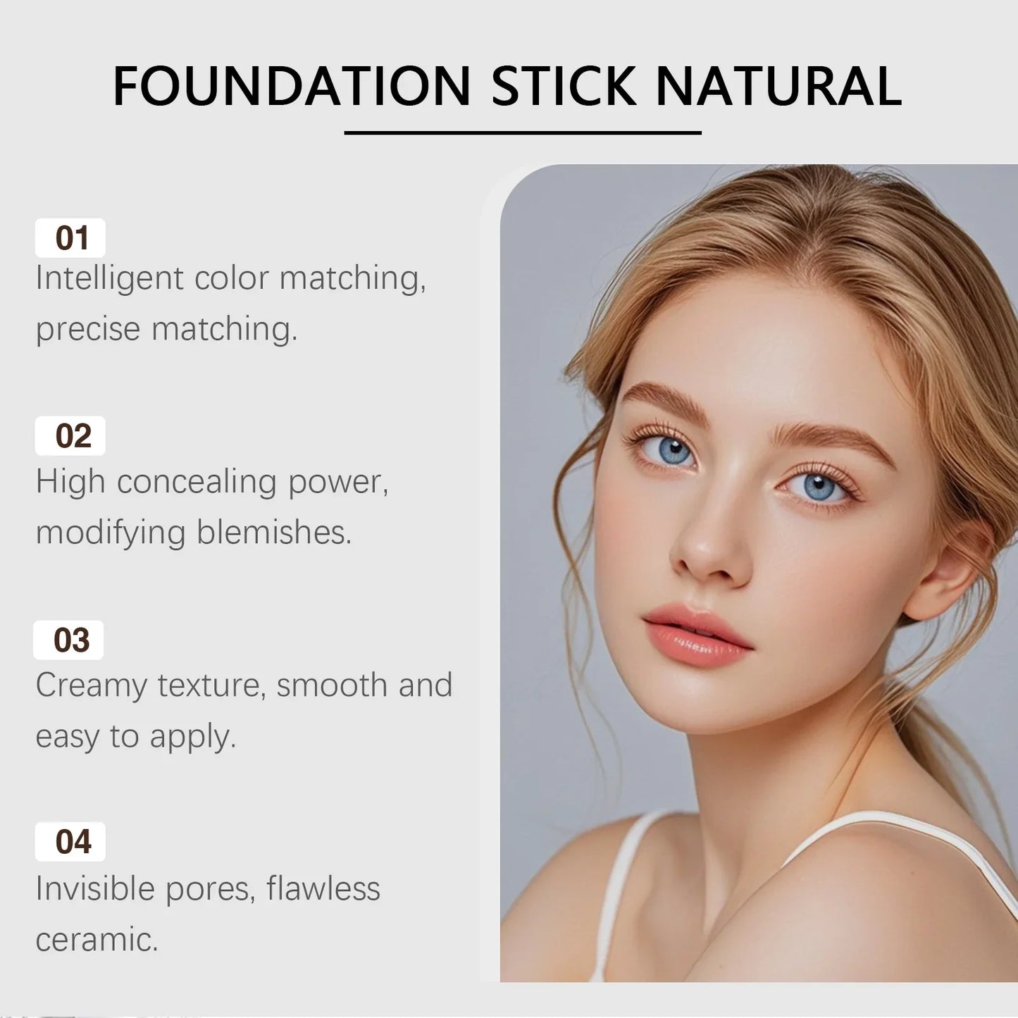 2-in-1 Color-Changing Foundation Stick with Detachable Brush
