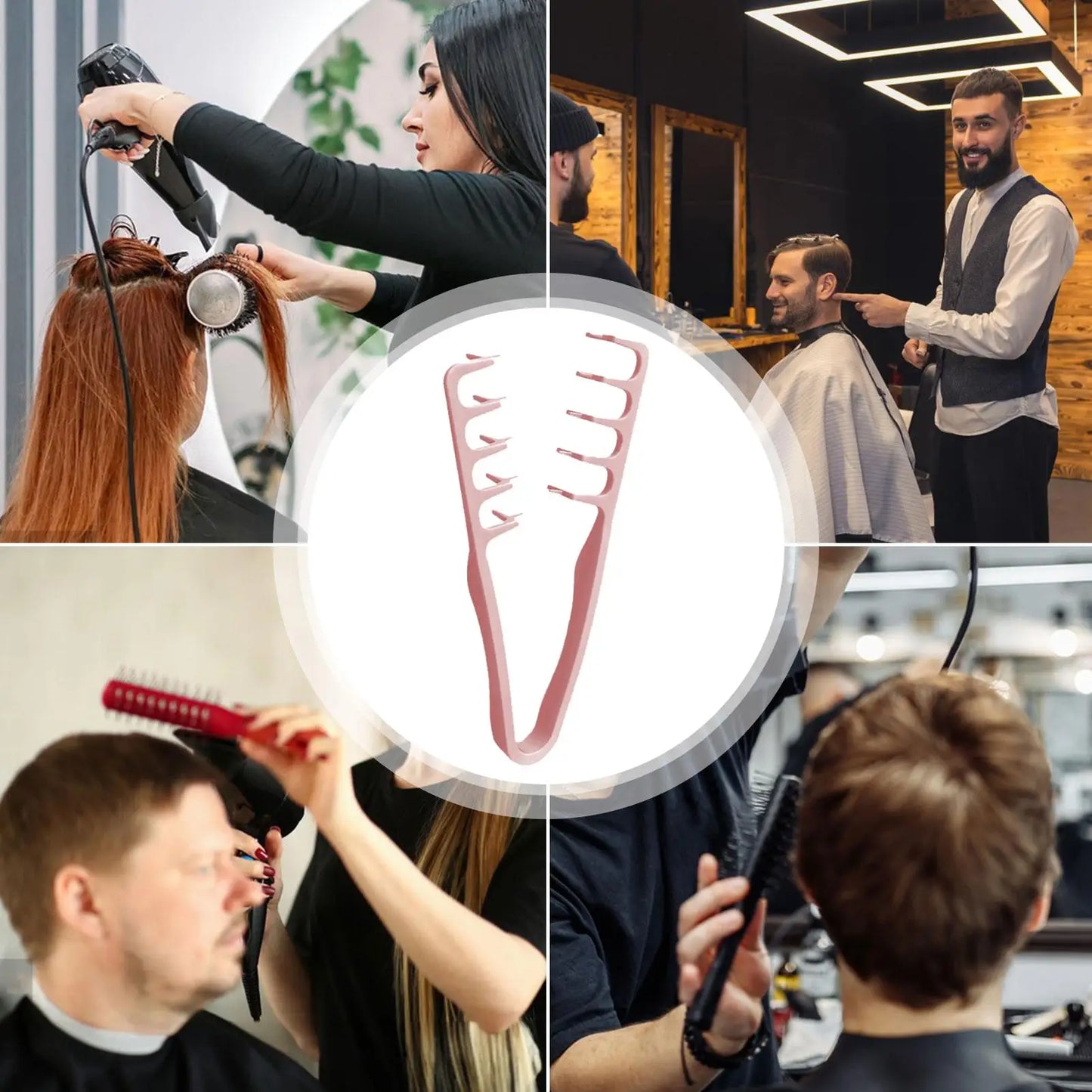 Volumizing Wide-Tooth Hair Comb | Root Lifting Styling Tool