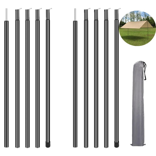 Telescopic Aluminium Tent Poles 2-Pack | Adjustable Camping Rods Telescopic Tent Poles Peaceful Pleasures Health and Wellness Default Title