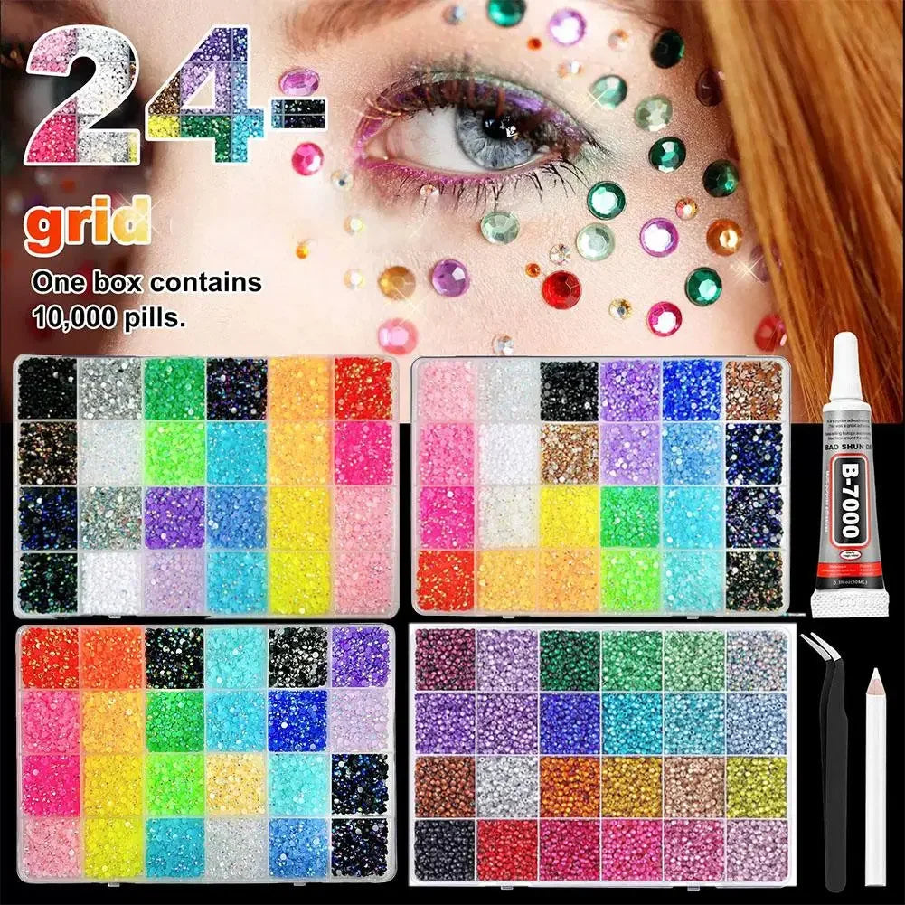 Nail Rhinestones Kit – 3D Charms for Nails & Crafts Peaceful Pleasures Health and Wellness