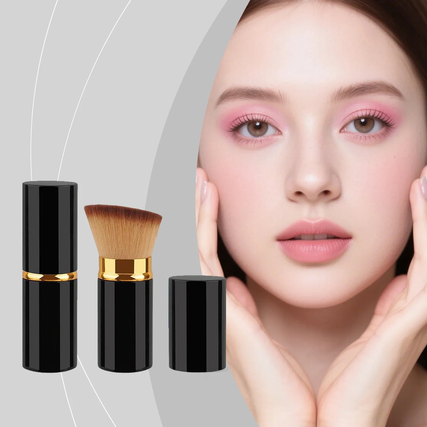 Large Angled Makeup Brush – Dense Bristles for Foundation & Blush