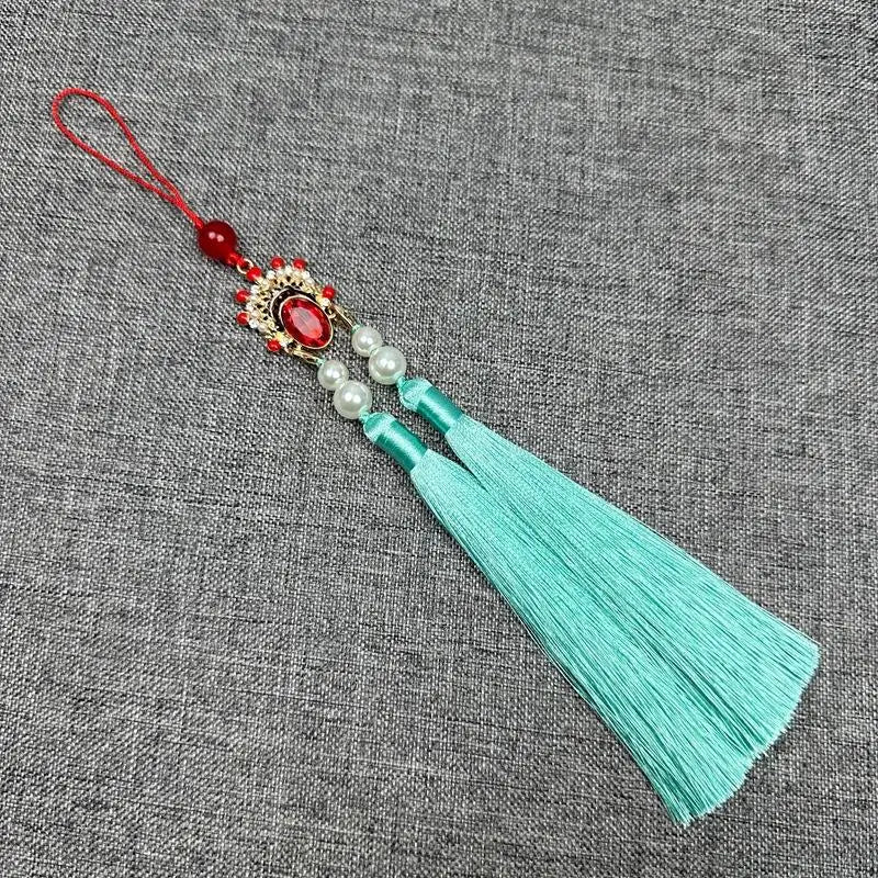 Antique Hanfu Tassel Pendant | Ethnic Cheongsam Décor 25cm