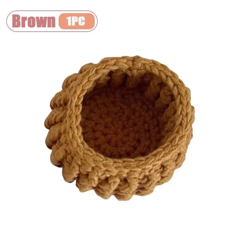 Hand Crochet Rose Flower Coasters | Heat Resistant Wool Mat Set
