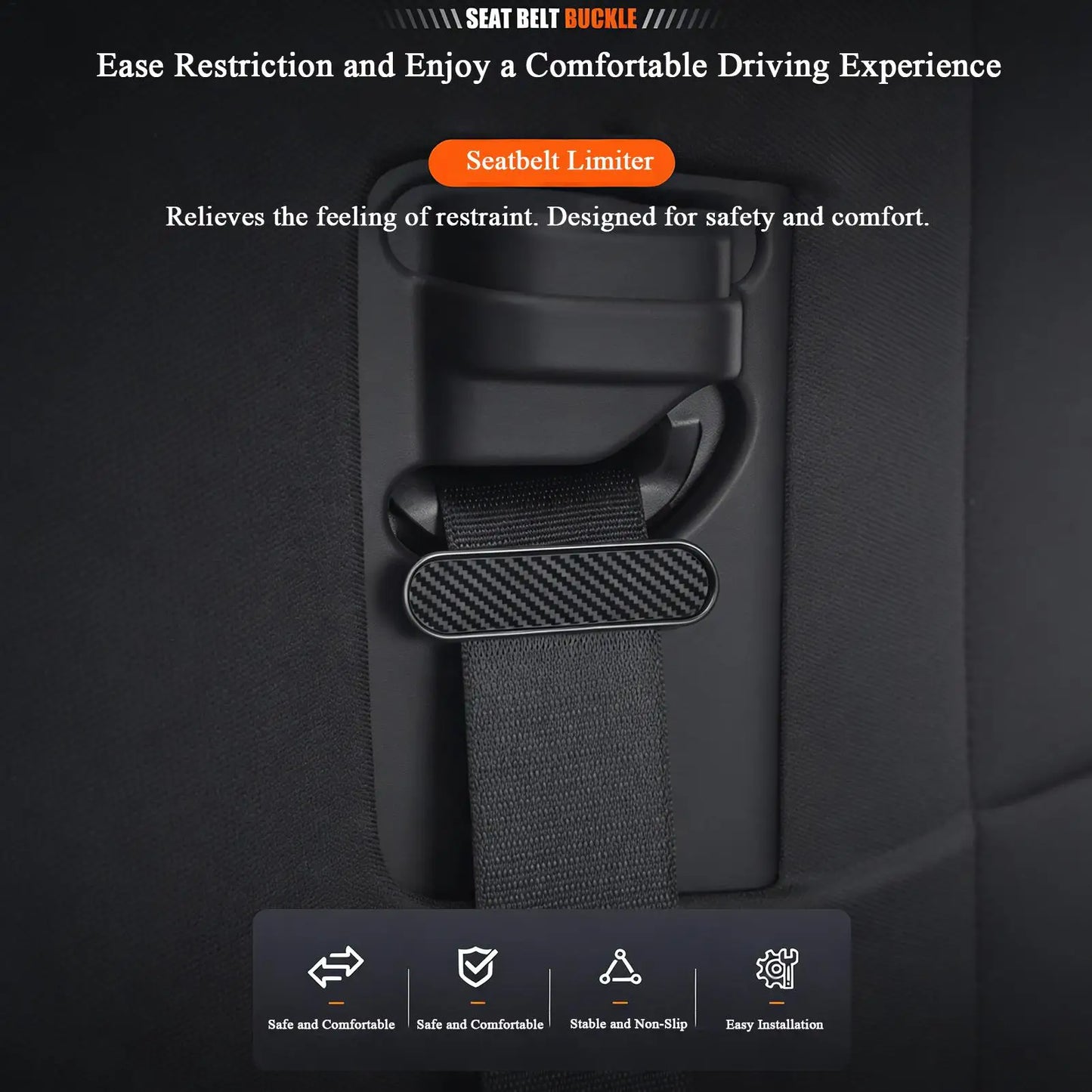 Seat Belt Positioner Clip Comfort Adjuster Fixing Clamp Car Seat Belt Lock for Driver, Truck SUV RV Tractor Pregnant Women Kids Peaceful Pleasures Health and Wellness