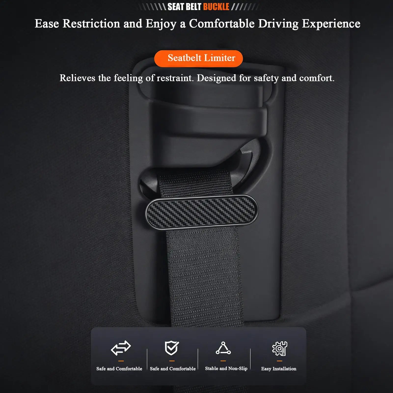 Seat Belt Positioner Clip Comfort Adjuster Fixing Clamp Car Seat Belt Lock for Driver, Truck SUV RV Tractor Pregnant Women Kids Peaceful Pleasures Health and Wellness