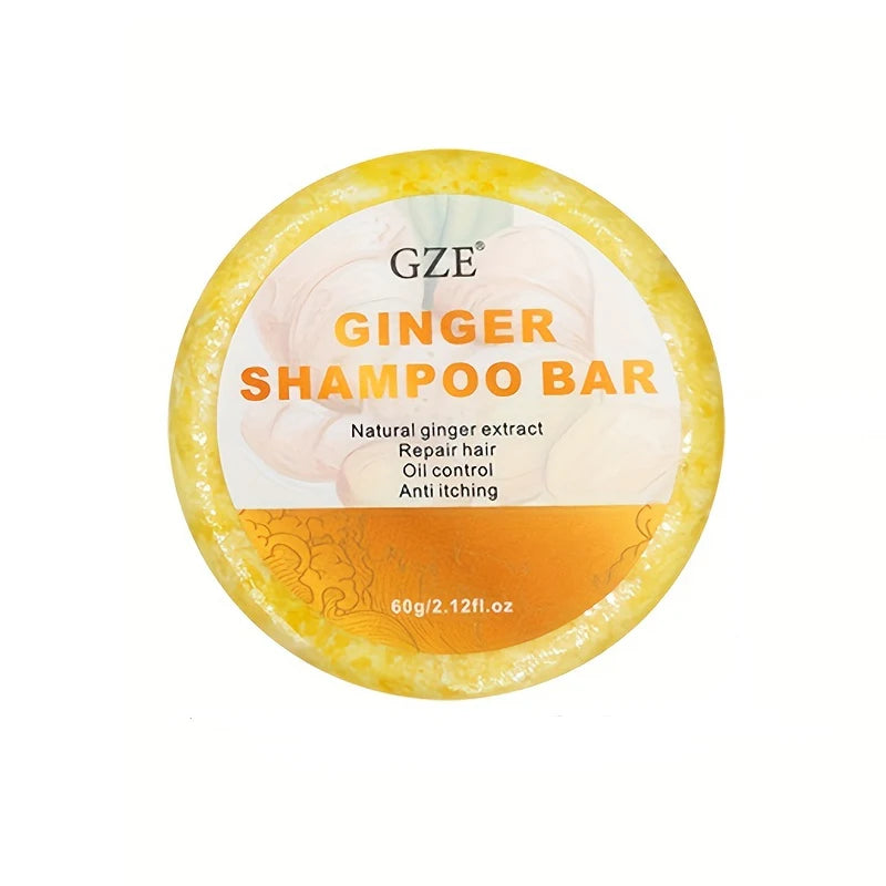 GZE Ginger Shampoo Bar Soap and Turmeric Solid Conditioner Hair Set for Thinning, Lock in Moisture & Shine and Control Frizz. Peaceful Pleasures Health and Wellness GZE054
