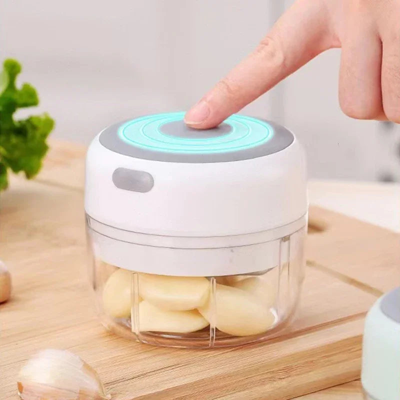 Electric Mixe Home Garlic Grinder Mini 250ml Vegetable Grinder USB Charging Multifunctional Kitchen Vegetable and Fruit Chopper Peaceful Pleasures Health and Wellness