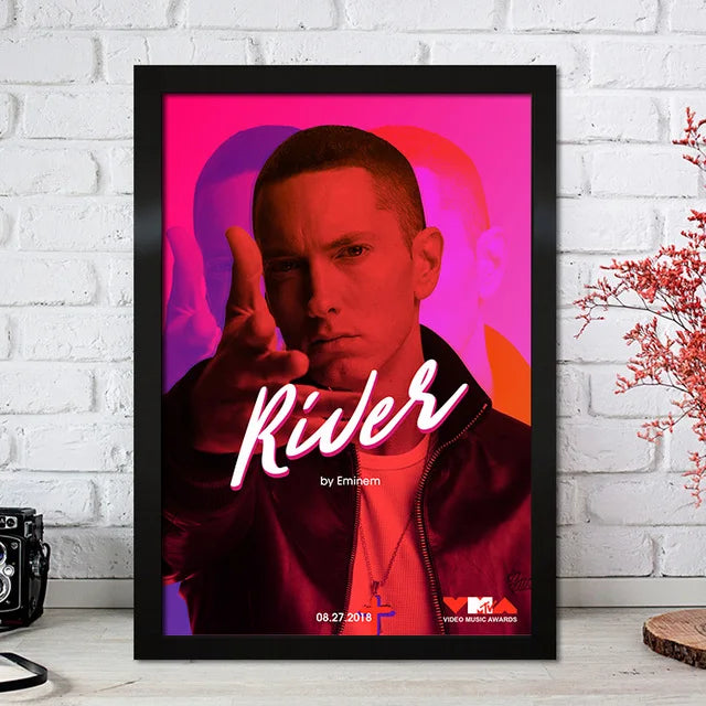 Super Rapper Eminems Posters and Prints Great Rap Singer Canvas Painting Music Star Wall Art Picture for Bedroom Home Decor Peaceful Pleasures Health and Wellness A8 30X40CM