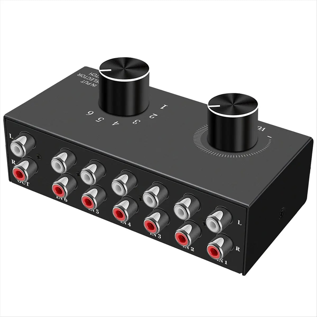 RCA Audio Bi-Directional Switcher 6x1 Selector with Volume Control Peaceful Pleasures Health and Wellness