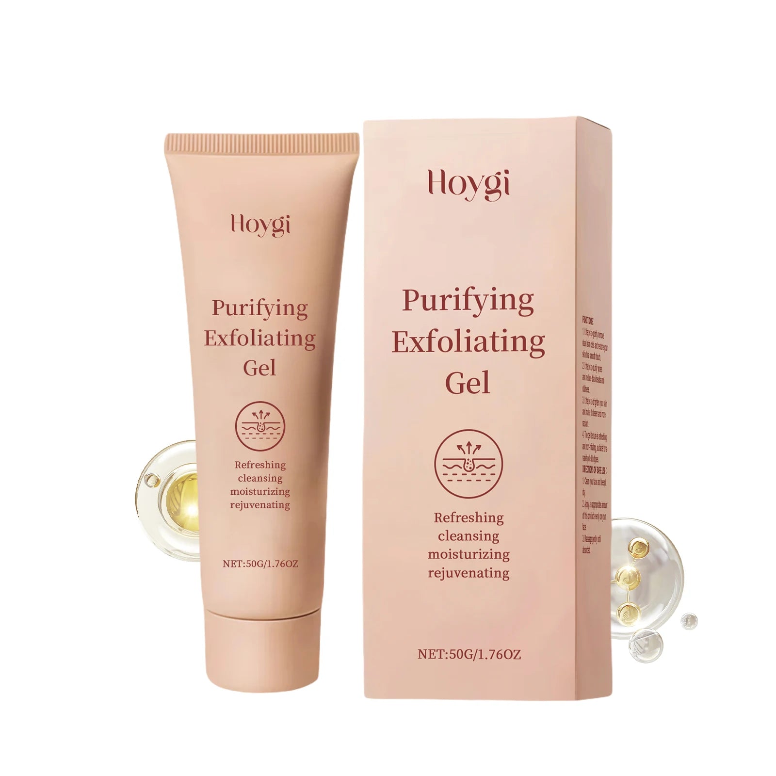 Purifying Exfoliating Gel Dead Skin Remover Oil Control Deep Cleansing Pores Shrinking Tender Face Brighten Nourish Skin Care Peaceful Pleasures Health and Wellness